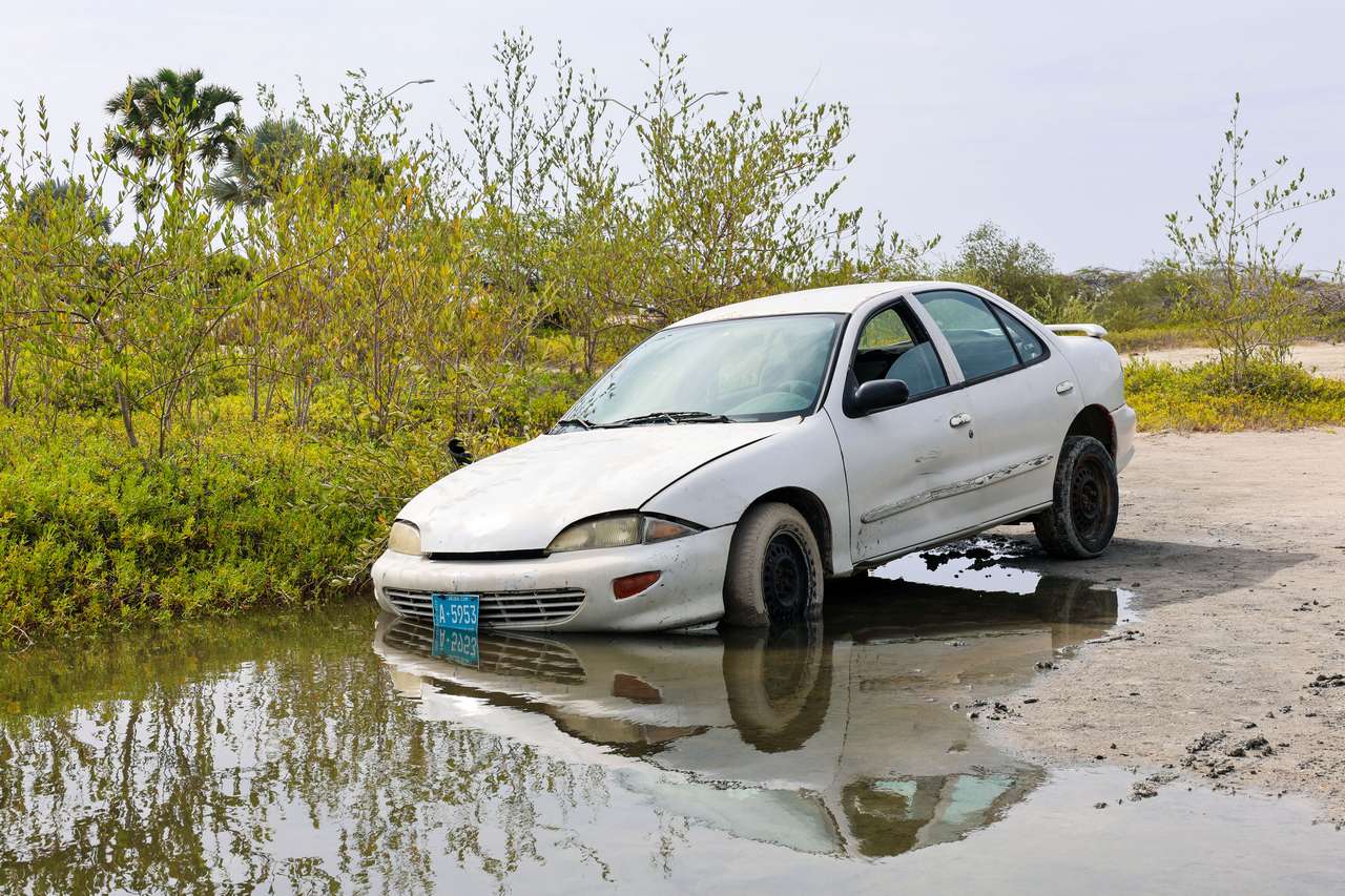Chevrolet Cavalier Found Stuck in Palm Beach Salt Flats