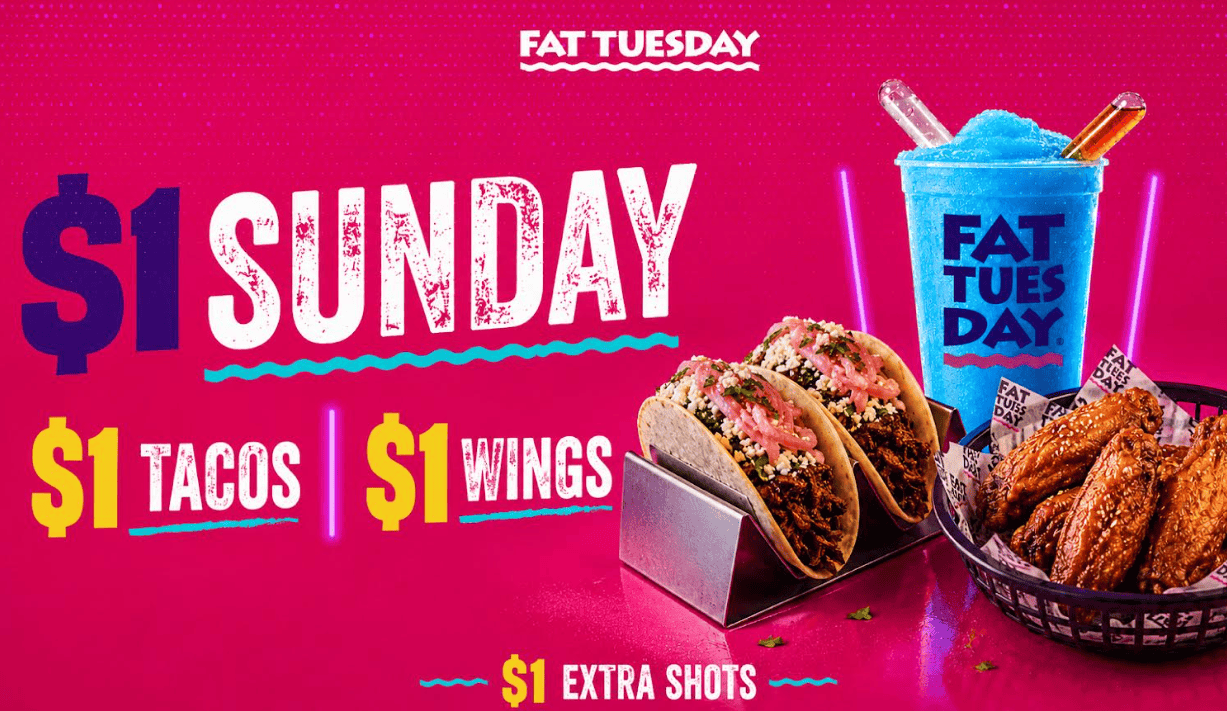 Fat Tuesday Aruba Offers $1 Wings and $1 Tacos Every Sunday