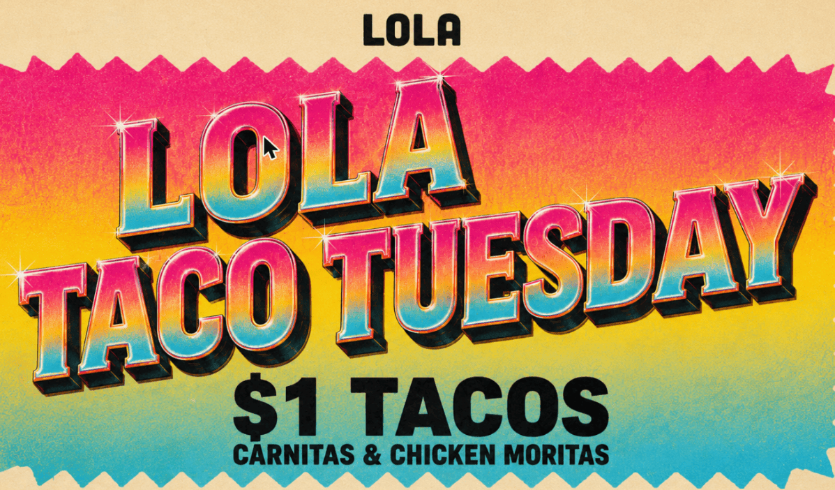 Taco Tuesday Deal at LOLA Taqueria in Palm Beach, Aruba
