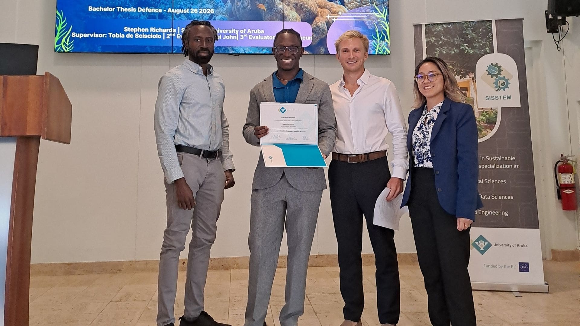 Aruban Student Defends Thesis on Coastal Water Quality