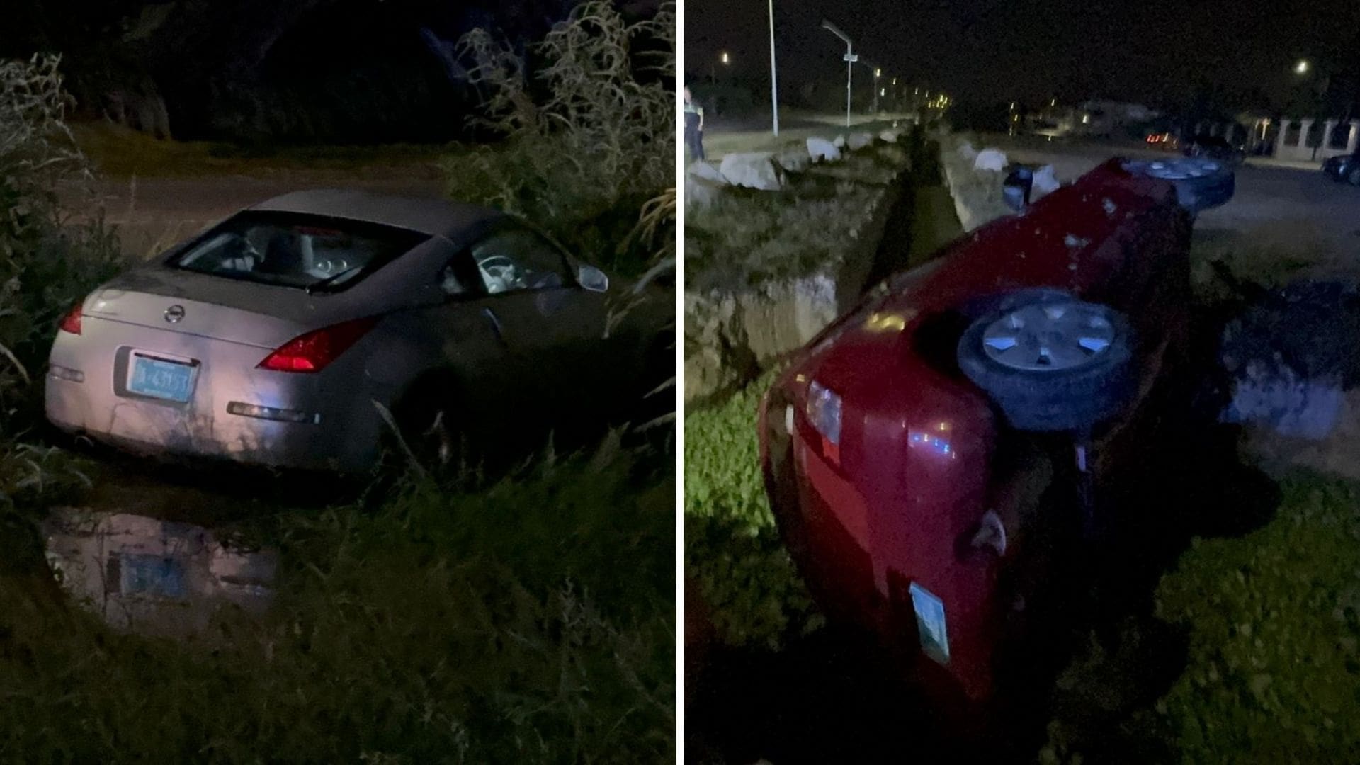Two Cars End Up in Water After Early Morning Crash on Sasakiweg