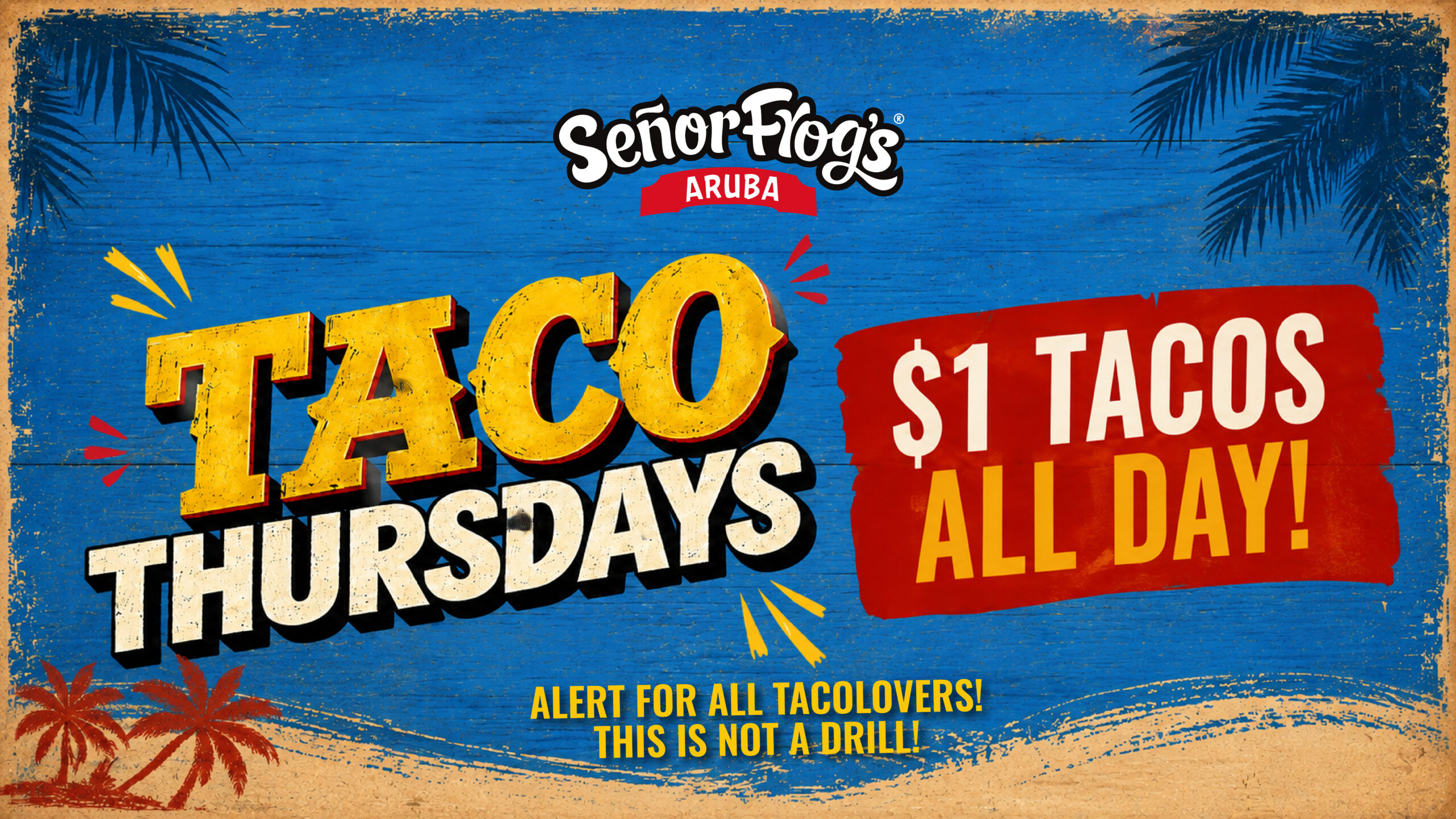 Señor Frog's Aruba Offers $1 Tacos Every Thursday