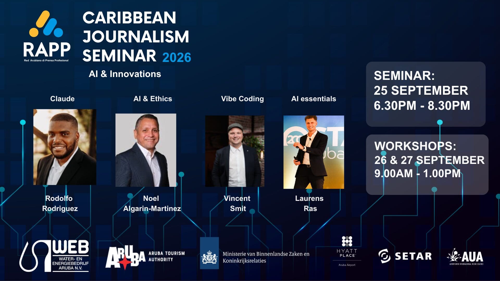 Tema riba AI y innovacion: RAPP ta organisa di tercer Caribbean Journalism Seminar