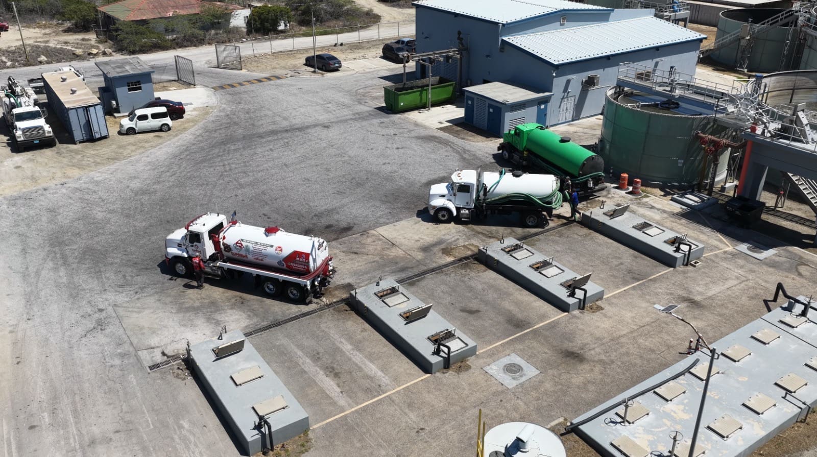 RWZI na Parkietenbos ta cera temporalmente pa trucknan