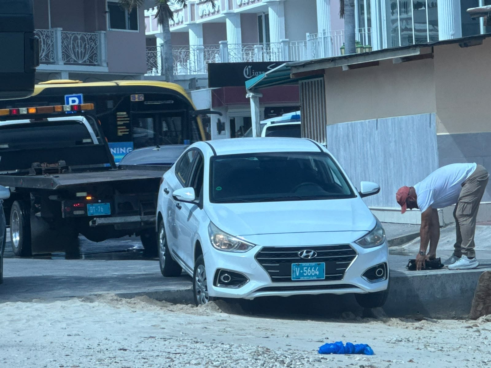 Tow truck called after tourist gets vehicle stuck in the sand